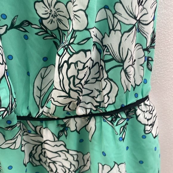 Mint green sleeves floral dress XS - Picture 6 of 9